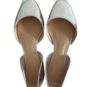 Banana Republic SZ 9 Silver Pointed‎ Toe  D'Orsay Flat